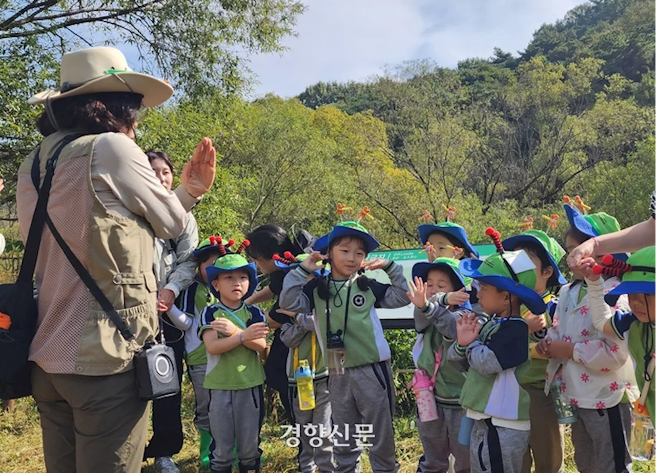 “140만 도시에 도룡뇽이 살아요?”···광주 람사르습지 ‘어린이 탐사대’
