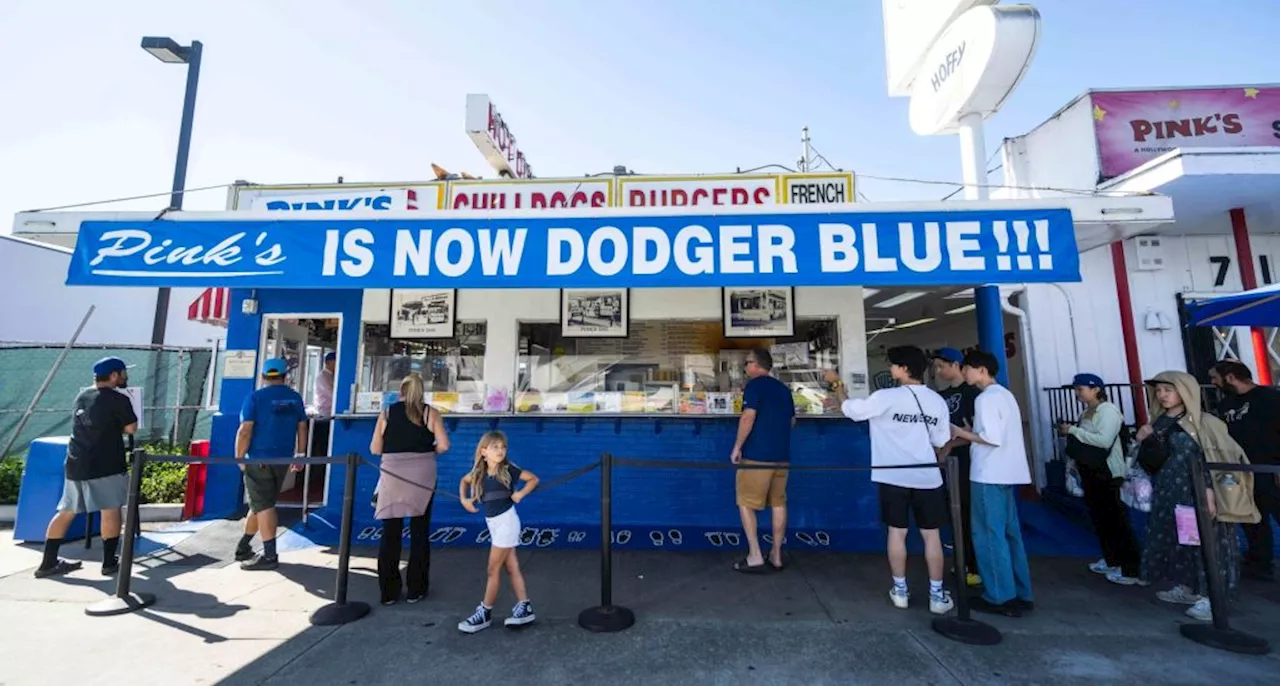 Pink’s Hot Dogs and other eateries celebrate the Dodgers in the World Series