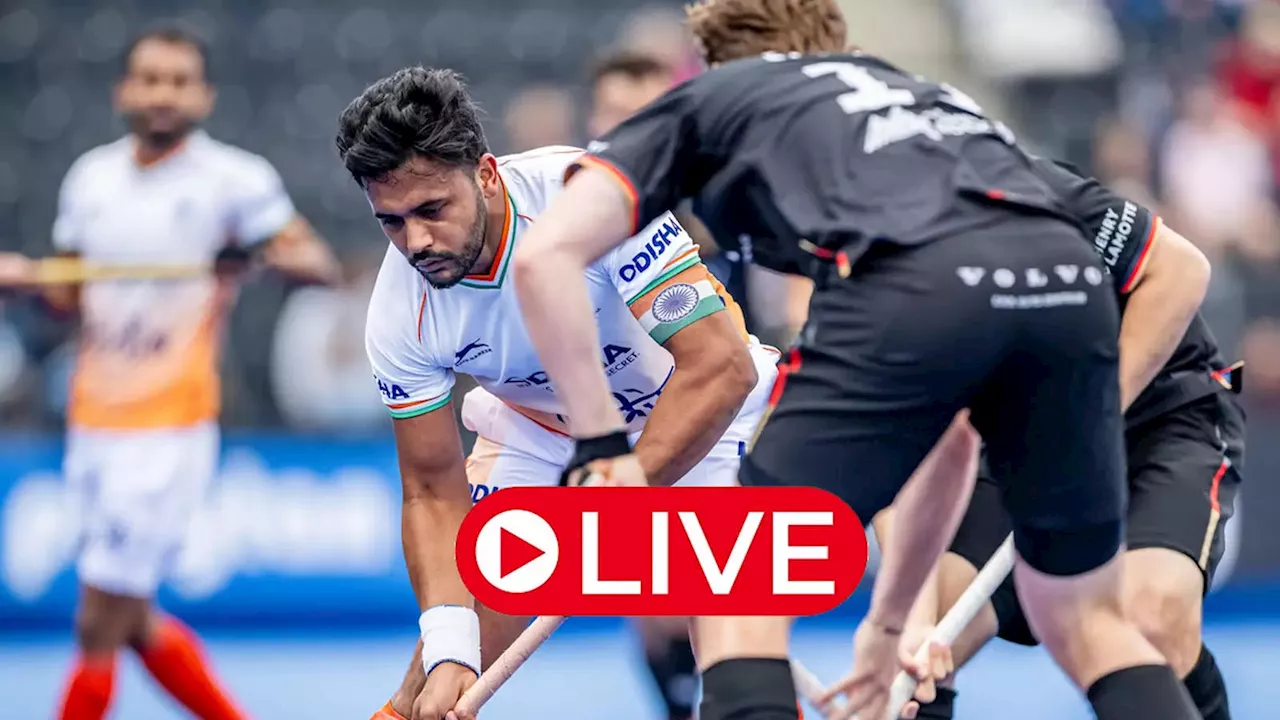 India vs Germany Hockey Live: मैदान पर भारतीय खिलाड़ियों का आक्रामक खेल, बराबरी के लिए झोंक रहे जान