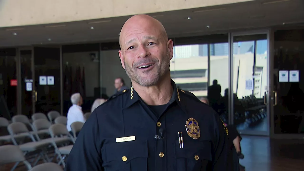 Eddie Garcia wears Dallas Police uniform one last time ahead departure to Austin