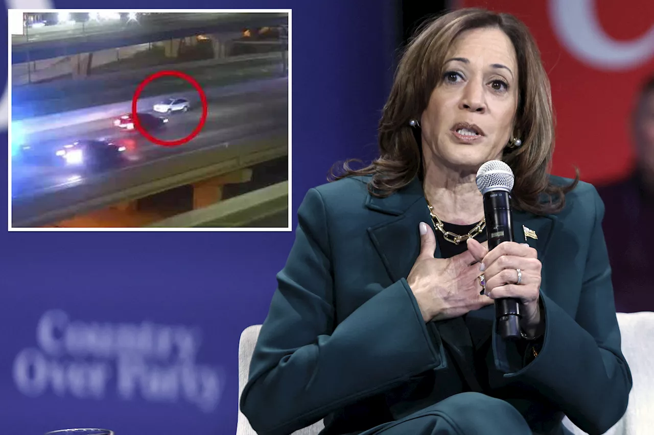 Accused drunk, wrong-way driver almost hits Kamala Harris' motorcade in Milwaukee: shocking video