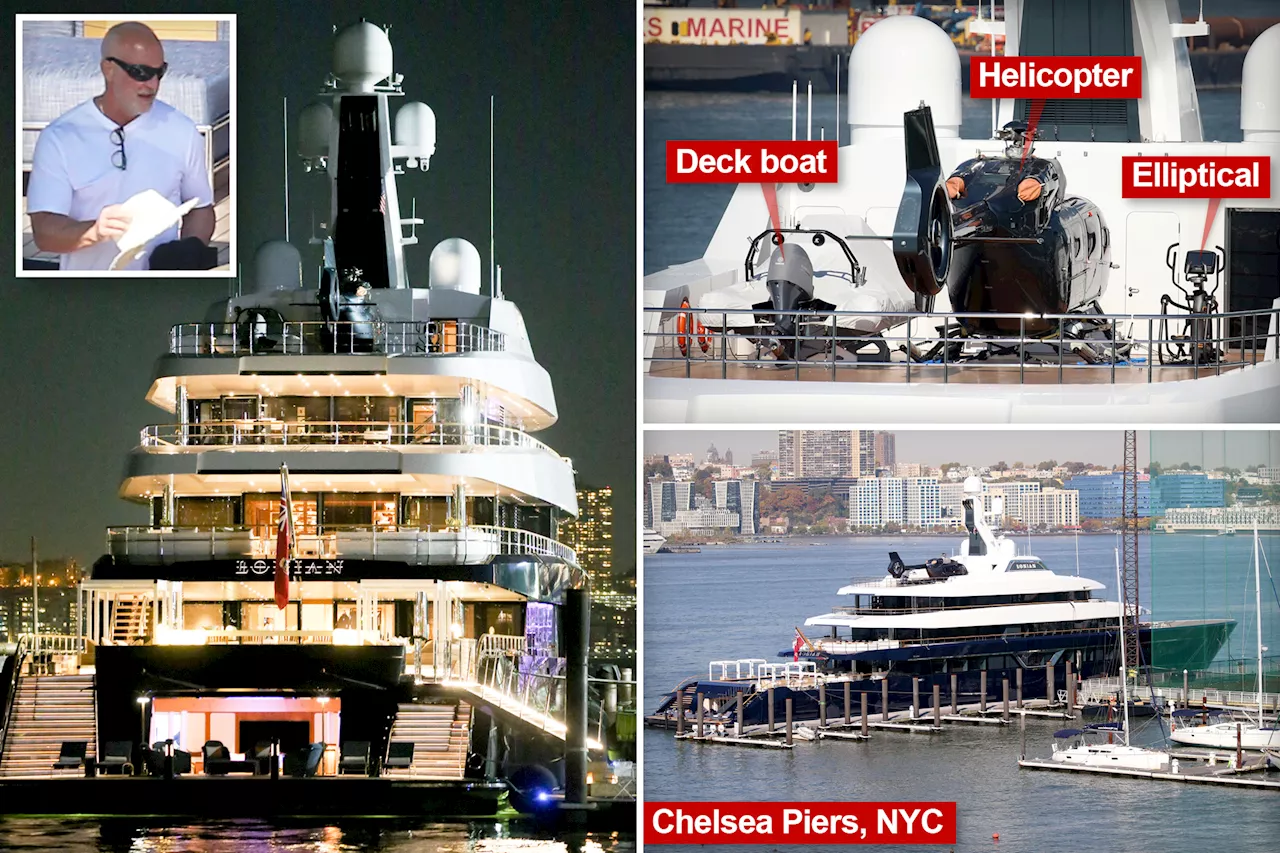 Holy ship! Billionaire docks $160M superyacht with pool and chopper at NYC's Chelsea Piers