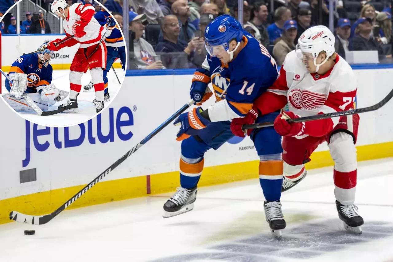 Islanders blanked by Red Wings as offensive slog continues in first game without Anthony Duclair