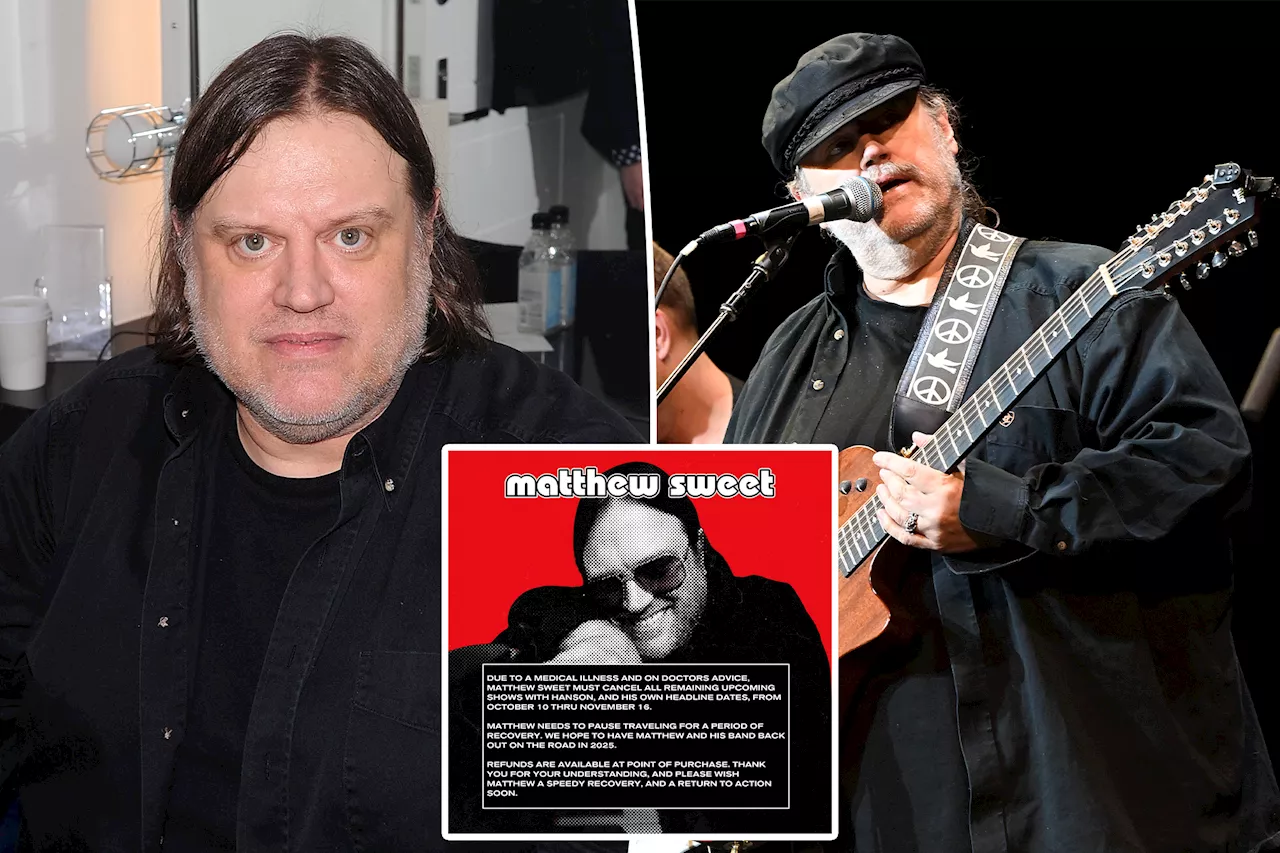 Singer Matthew Sweet suffers 'debilitating stroke' on tour with Hanson: 'Long path to recovery'