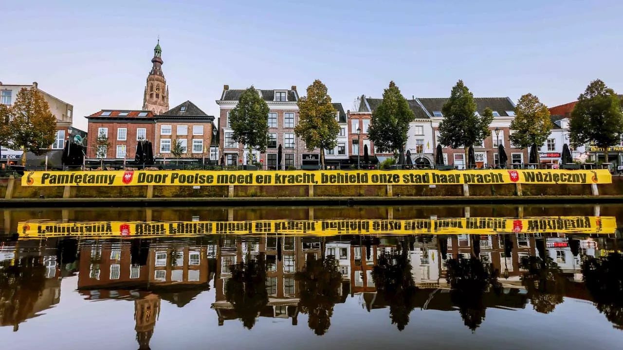 Spandoek als voorproefje voor NAC-RKC uitgerold bij Bredase Haven