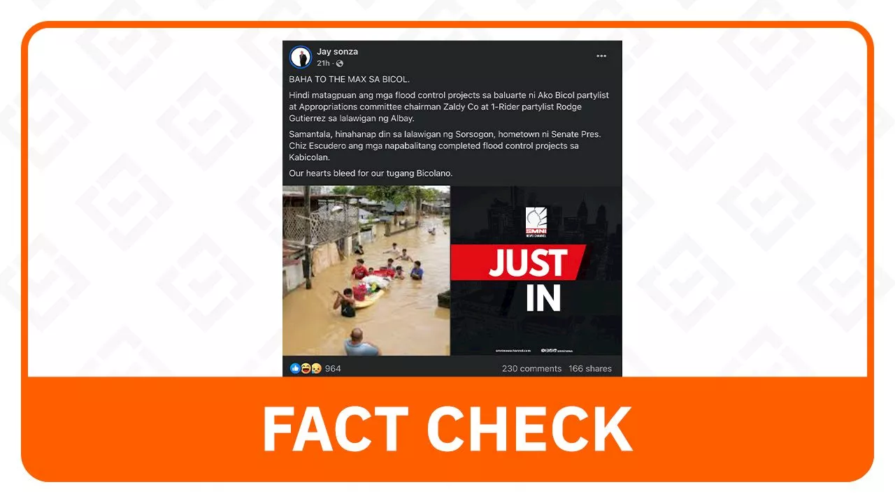 FACT CHECK: 2022 photo misrepresented as flood in Bicol due to Kristine