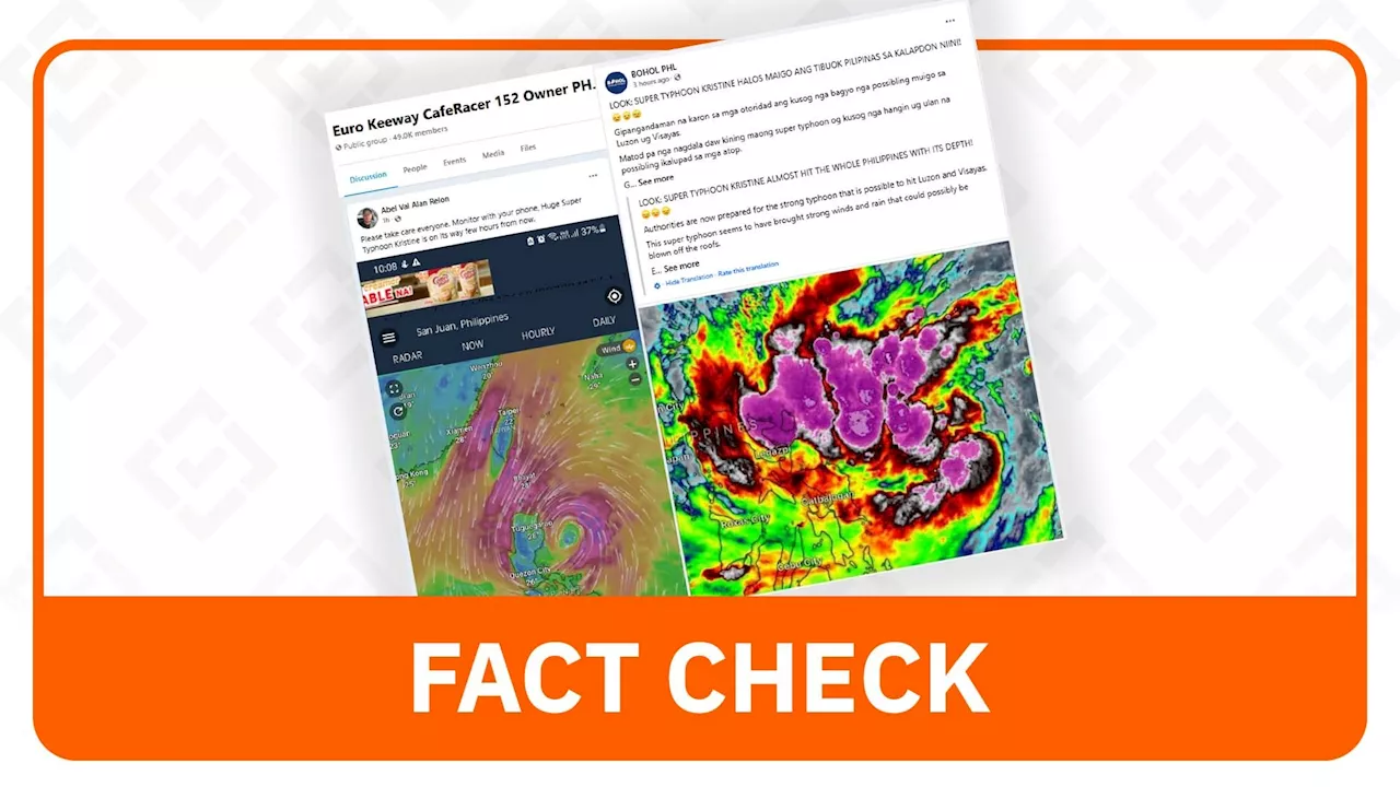 FACT CHECK: Hindi super typhoon ang bagyong Kristine