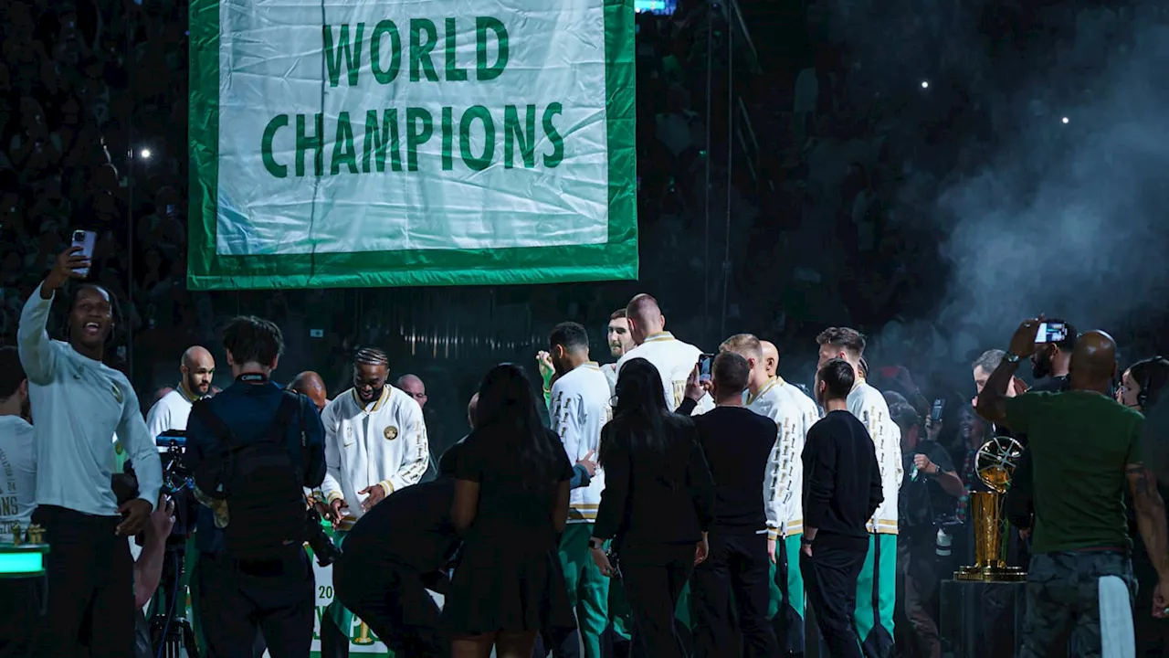 Celtics' Broadcast Pokes Fun at Lakers Before Raising Team's 18th Championship Banner