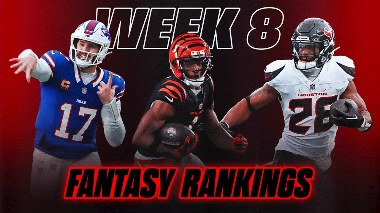 Fantasy Football PPR Player Rankings for Week 8