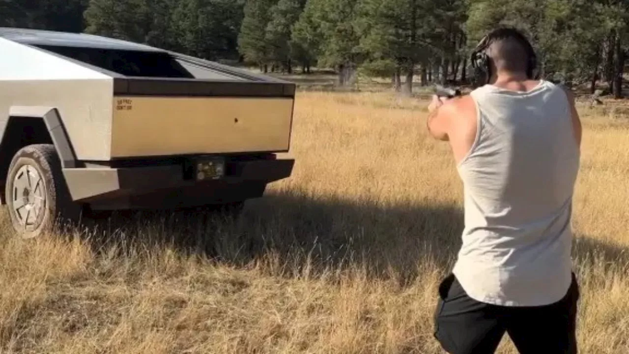 Adult film star pumps Cybertruck with bullets to test if it’s bulletproof