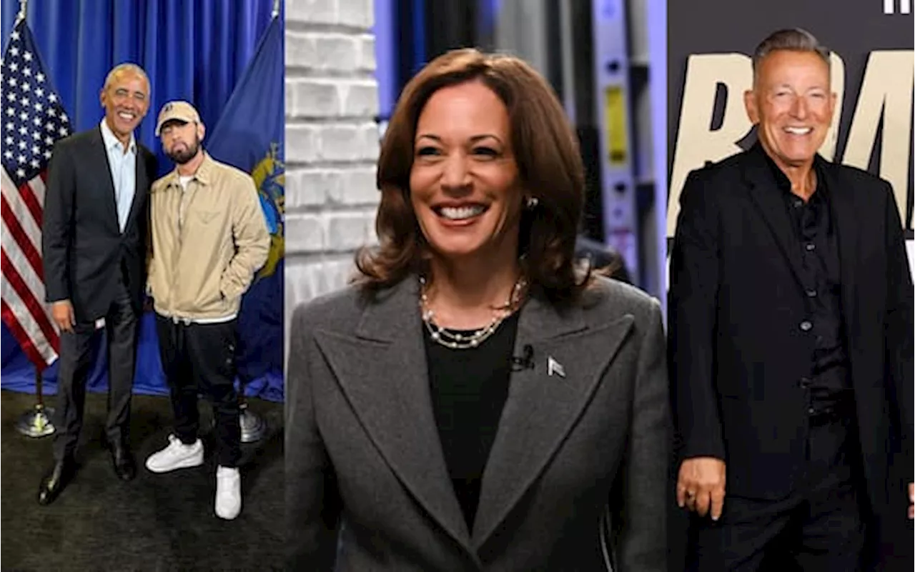 Eminem con Barack Obama sul palco per Kamala Harris. Ora tocca a Bruce Springsteen