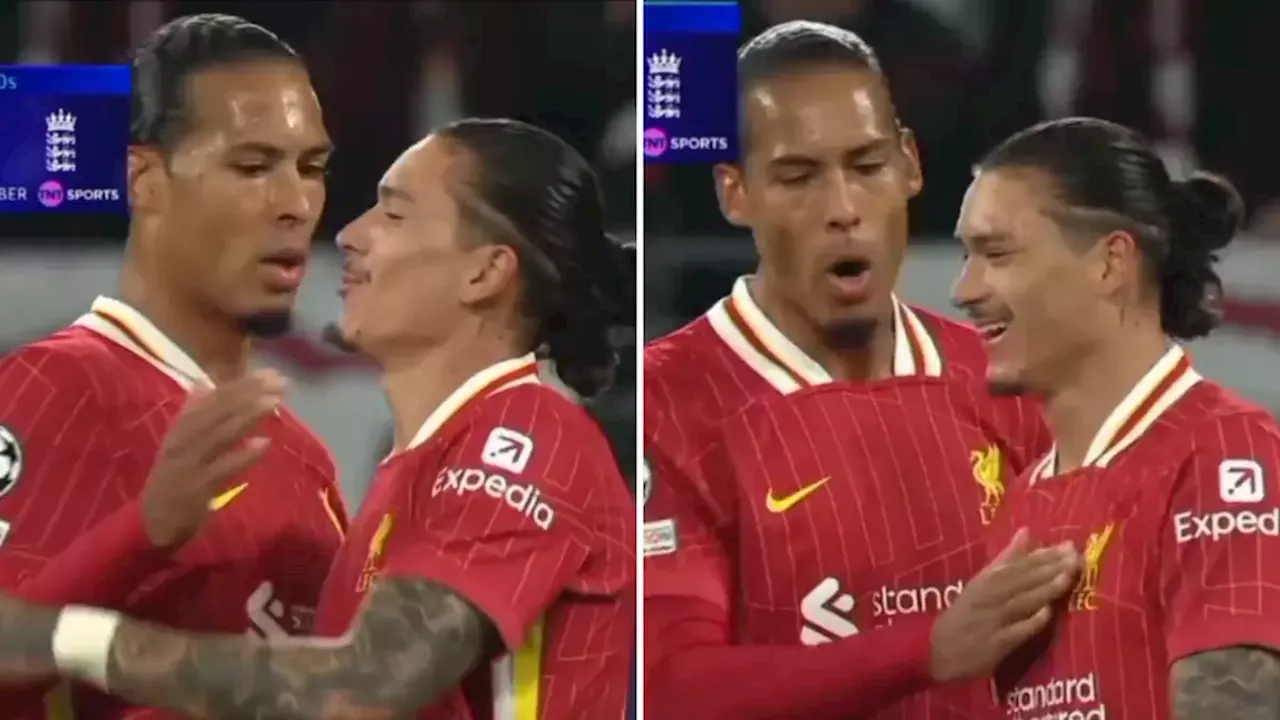 Liverpool fans are loving Darwin Nunez’s three-word message to Virgil van Dijk after scoring winner vs Leipzig