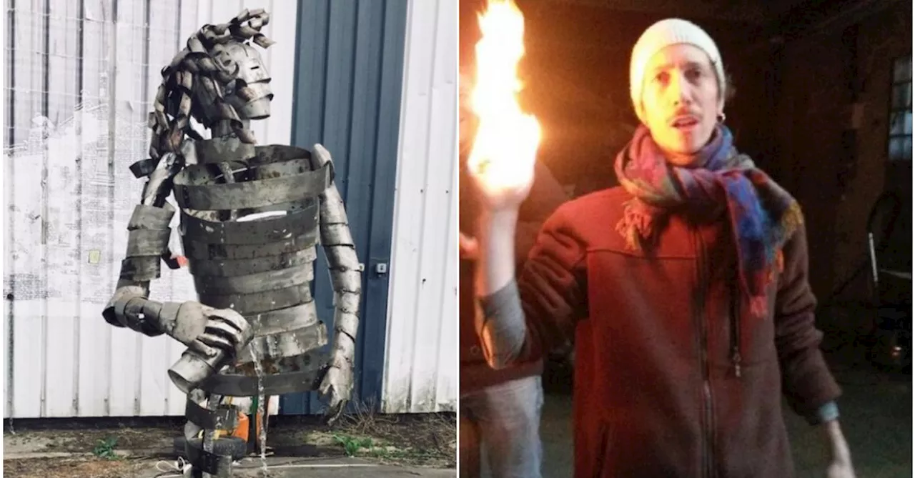 Les sculptures de Jérémie Davienne et le spectacle « Mèche Courte », une évasion dans le monde du feu, s