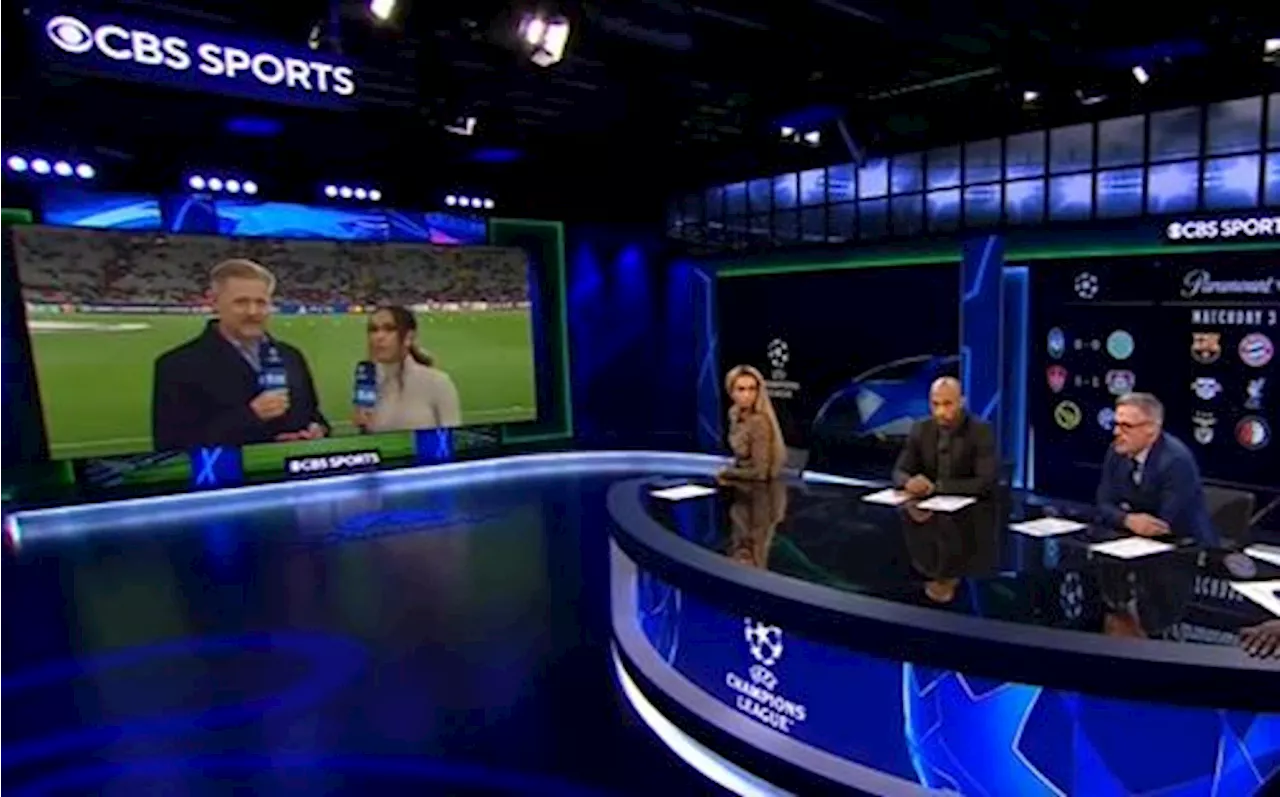 Jamie Carragher cheekily pranks Peter Schmeichel during Celtic’s Champions League clash...