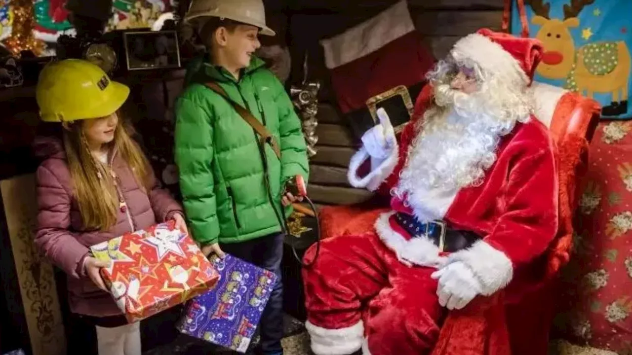 One-of-a-kind Christmas attraction where families travel 140m underground to visit Santa...