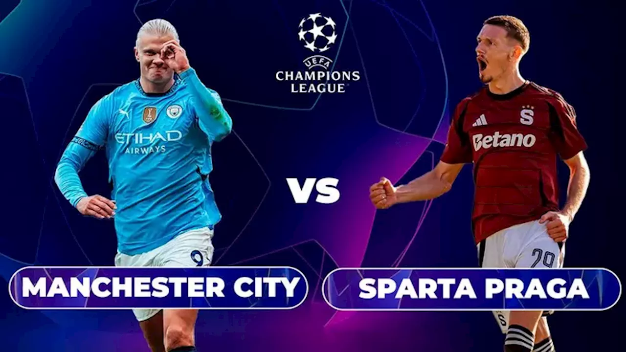 Manchester City vs. Sparta Praga: Horario y dónde ver el partido de Champions League