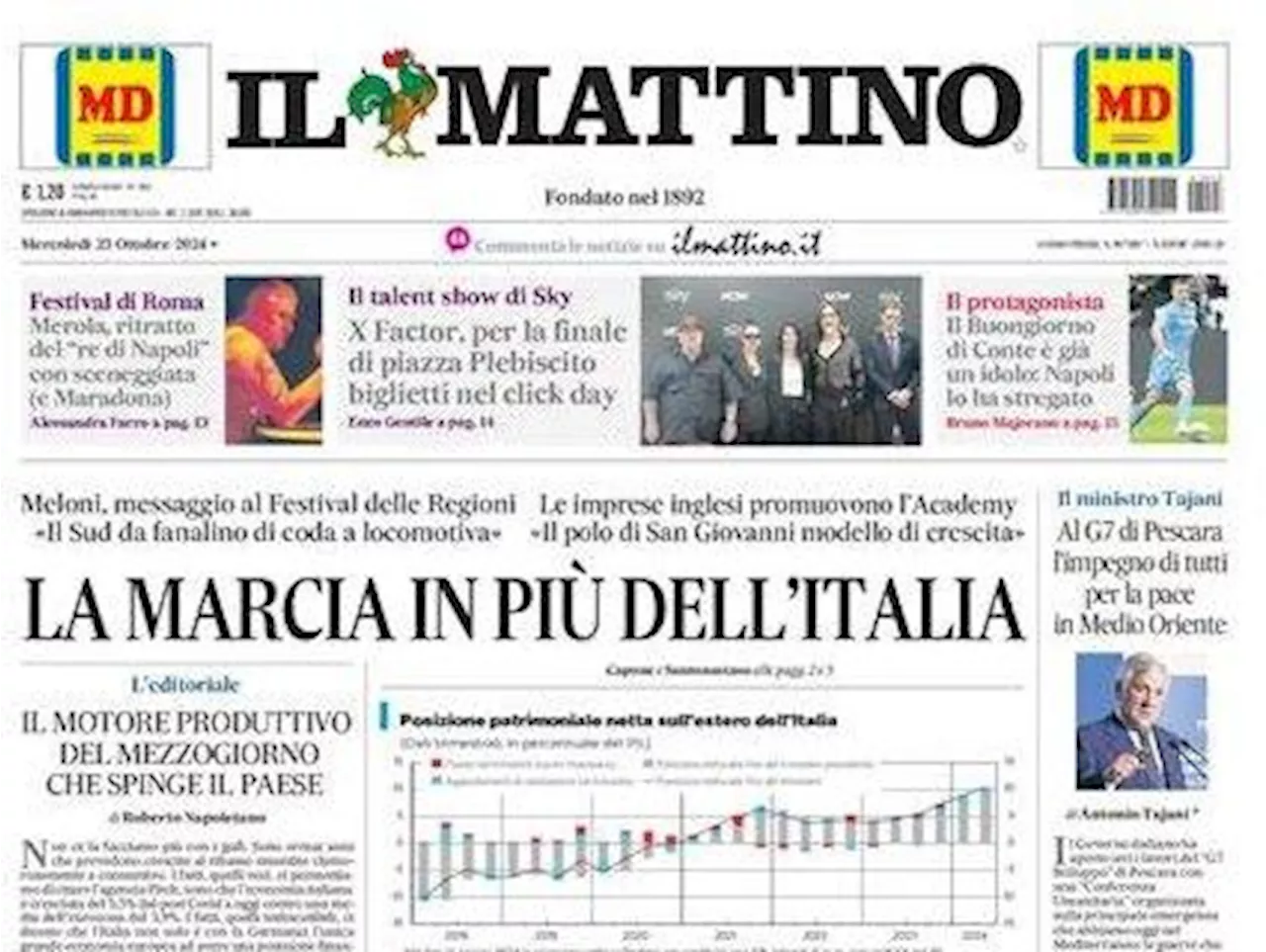 Il Mattino titola: 'Il Buongiorno di Conte è già un idolo: Napoli lo ha stregato'