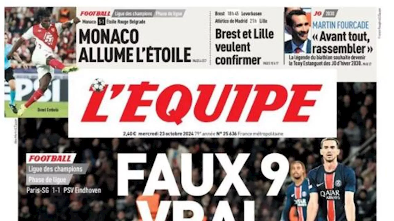 L'Equipe duro dopo il pareggio del Paris Saint-Germain: 'Falso 9 un vero fallimento'