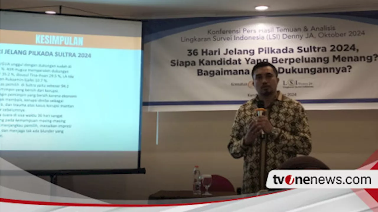 Survei LSI : Warga ingin Pemimpin Bebas Korupsi, Suara ASR Hugua Kokoh Teratas