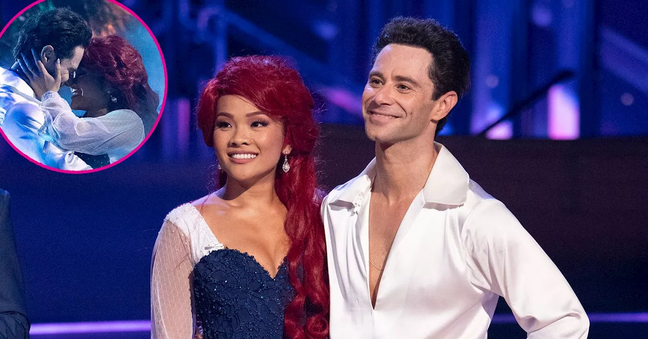 Jenn Tran and Sasha Farber Talk Forehead Kiss on DWTS' Disney Night