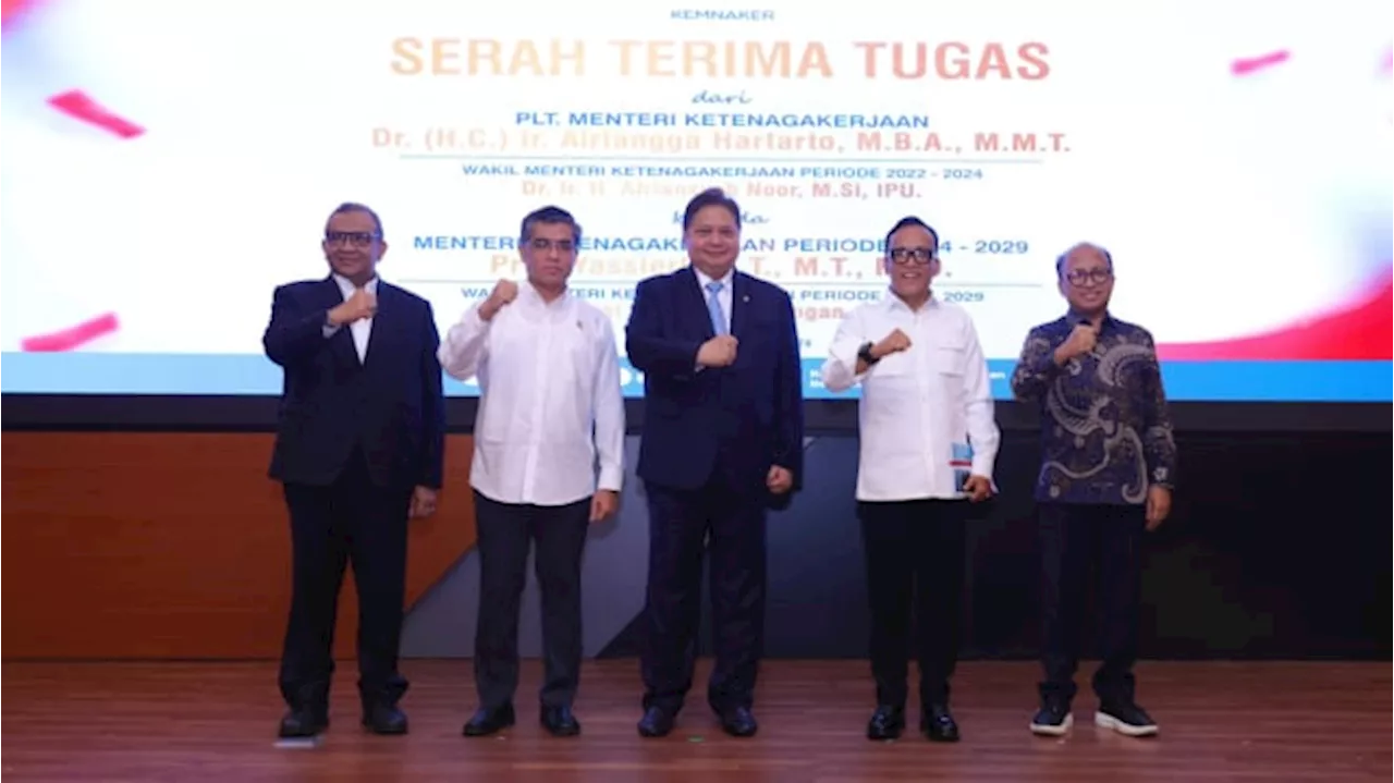 Serah Terima Jabatan, Yassierli jadi Menaker dan Immanuel Ebenezer Wamenaker Periode 2024