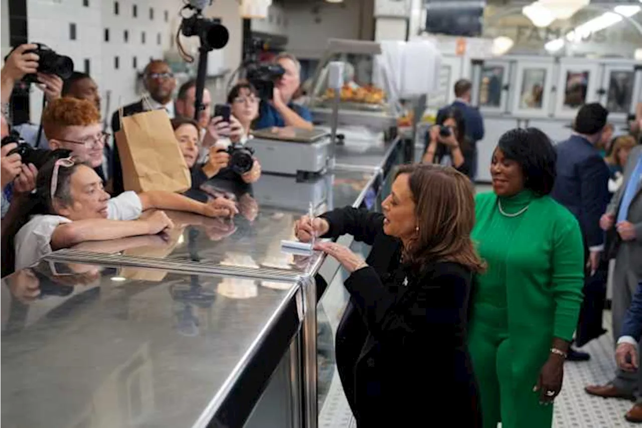 Harris hits a Philadelphia deli famous for being a political hotspot ahead of townhall