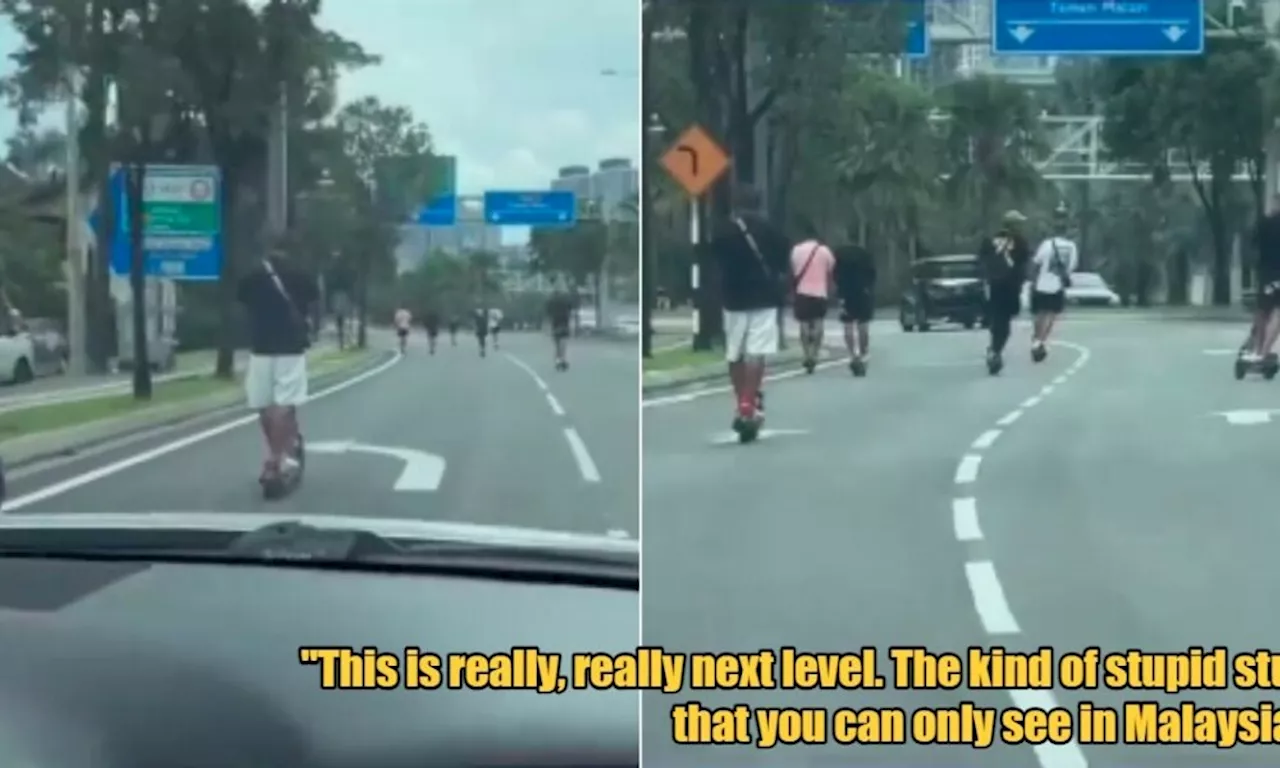 M'sians Bash Group of Boys Riding e-Scooters in the Middle of Cheras Road