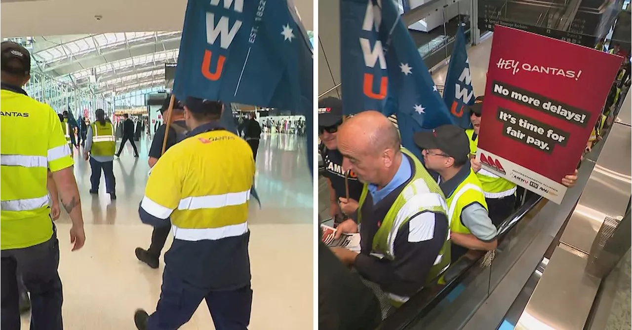 Qantas engineers at every major Australian airport strike at peak time