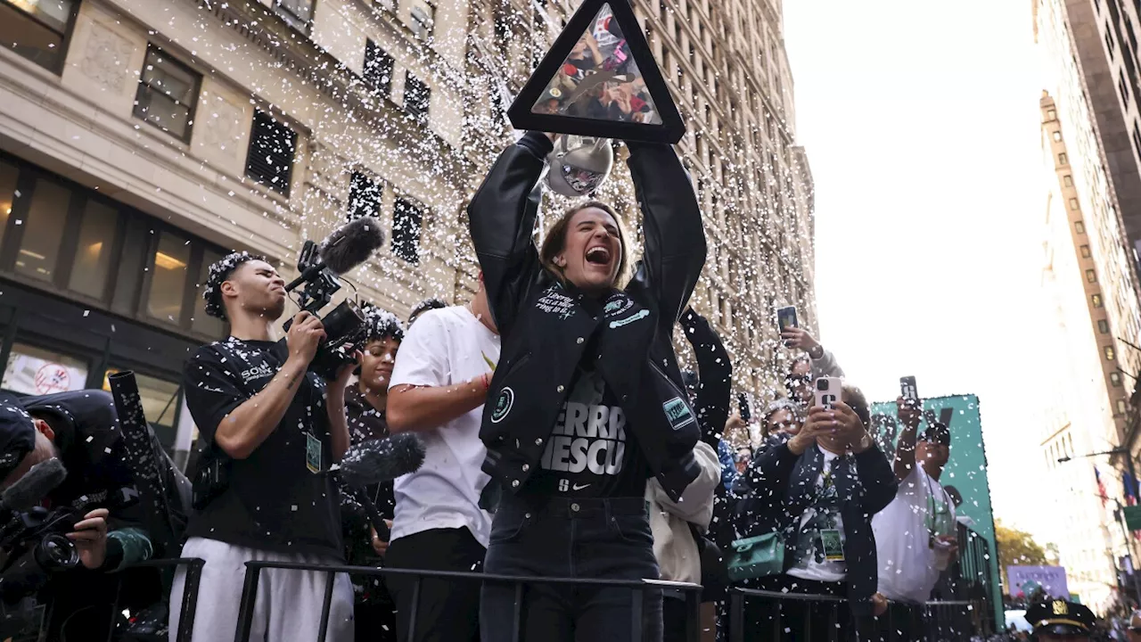 New York Liberty basketball team honored with ticker-tape parade in Canyon of Heroes