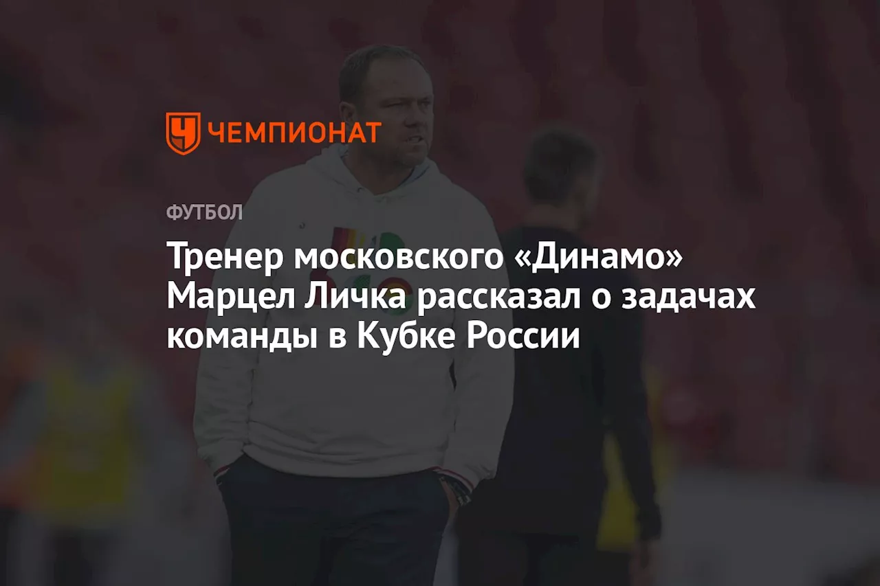 Тренер московского «Динамо» Марцел Личка рассказал о задачах команды в Кубке России