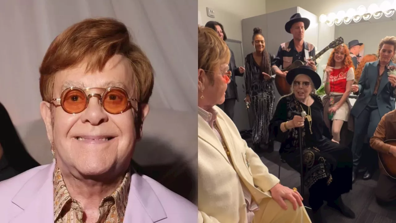 Elton John canta “I’m Still Standing” com Chappell Roan e Joni Mitchell; veja