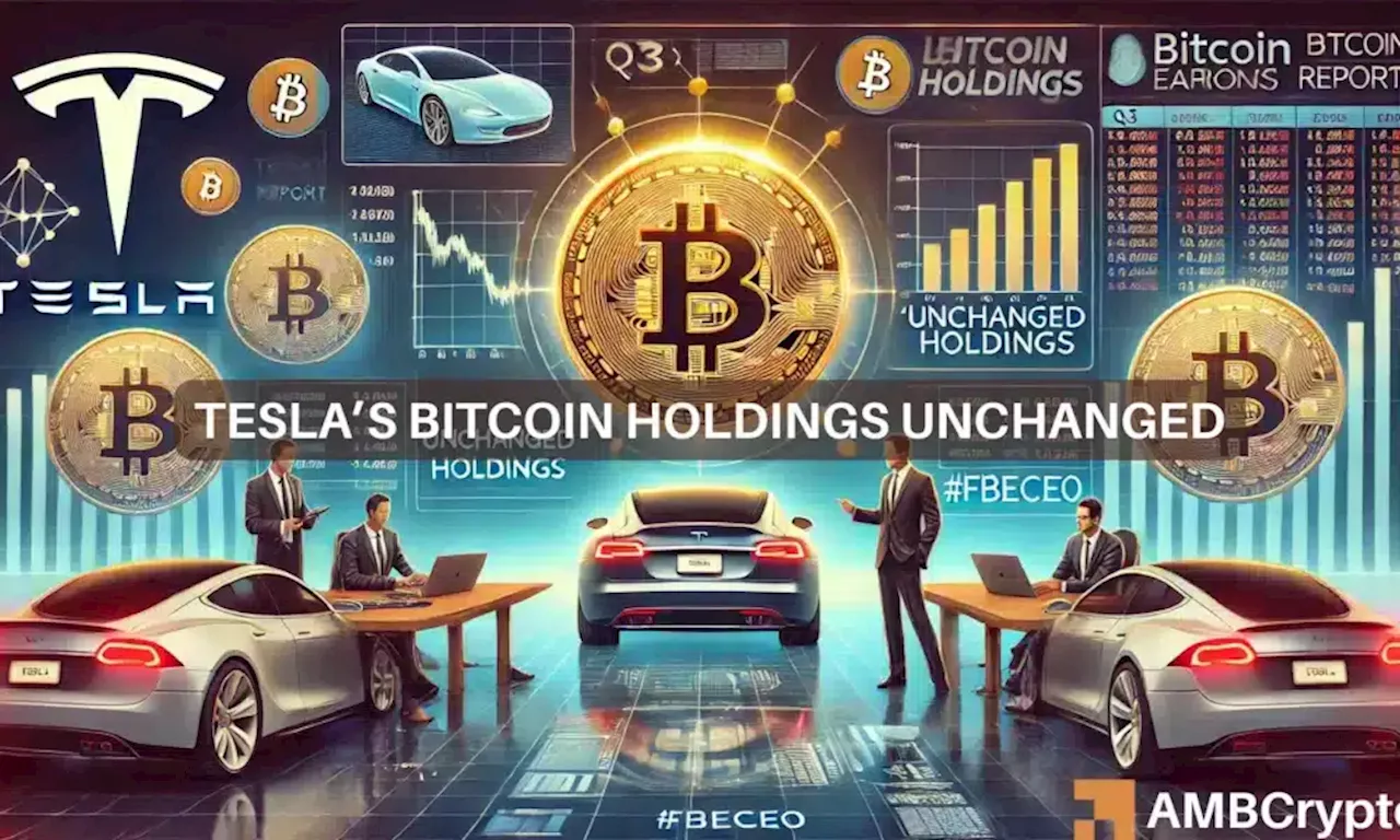 Tesla Bitcoin holdings remain unchanged, Q3 earnings report reveals