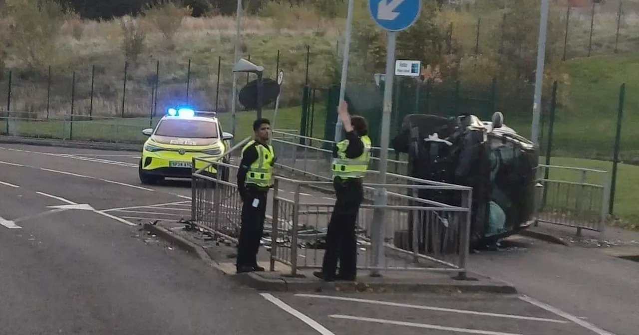 Cops hunt driver who fled scene of crash outside East Kilbride primary school