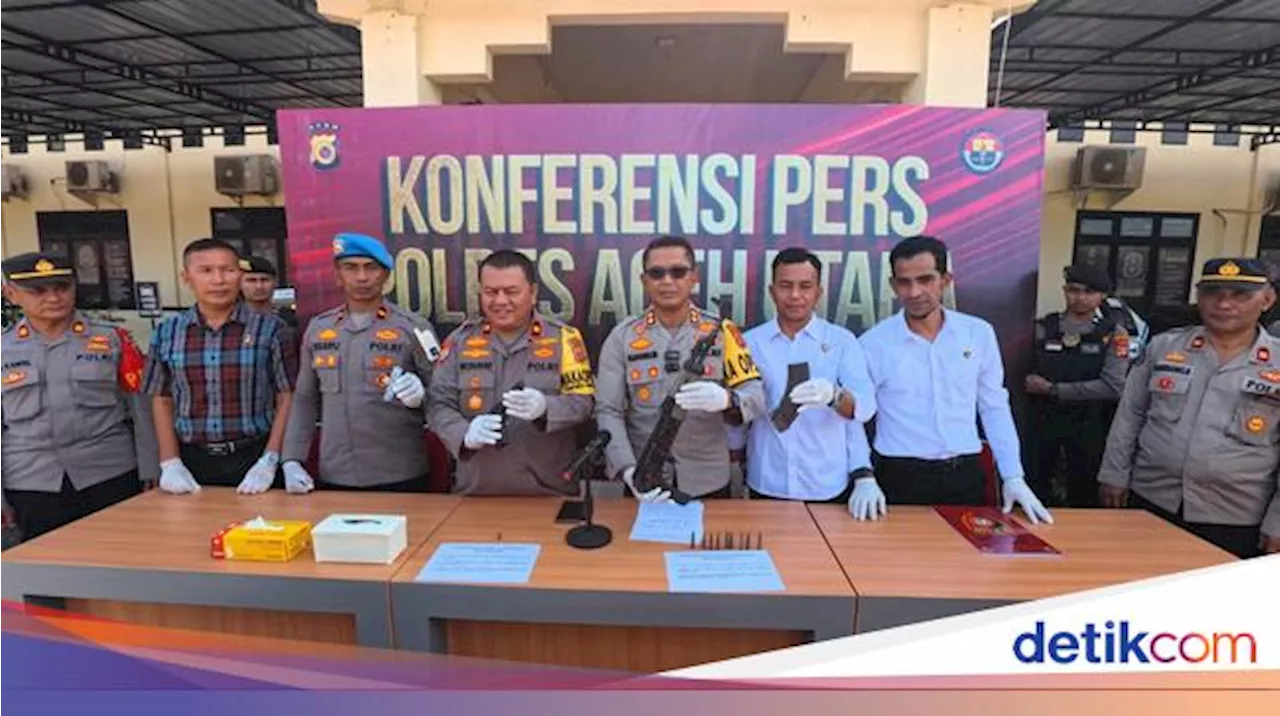 Warga Aceh Utara Serahkan 2 Senjata Api-10 Amunisi Sisa Konflik ke Polisi