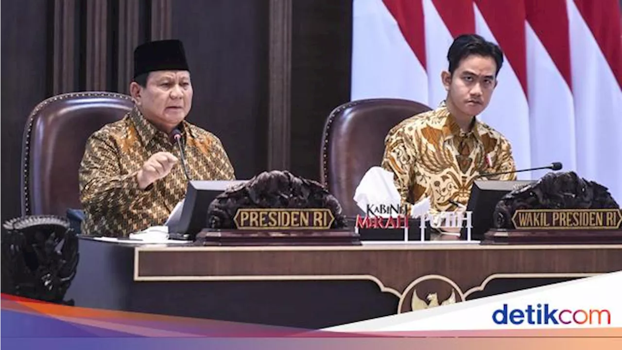 Prabowo Minta Menteri Tegas ke Anak Buah: Gak Patuh, Copot!