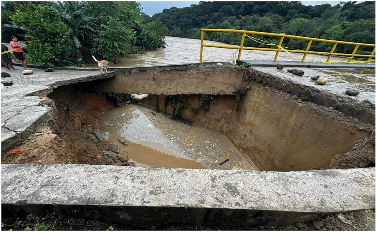 Colapsa puente por lluvias en Jalapa de Díaz, Oaxaca; deja 5 pueblos incomunicados