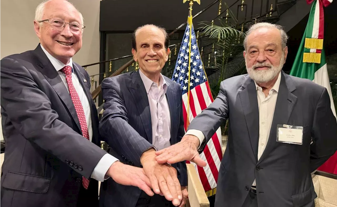 Embajador Ken Salazar dialoga con Carlos Slim; “T-MEC nos da brinda oportunidades únicas”, dice