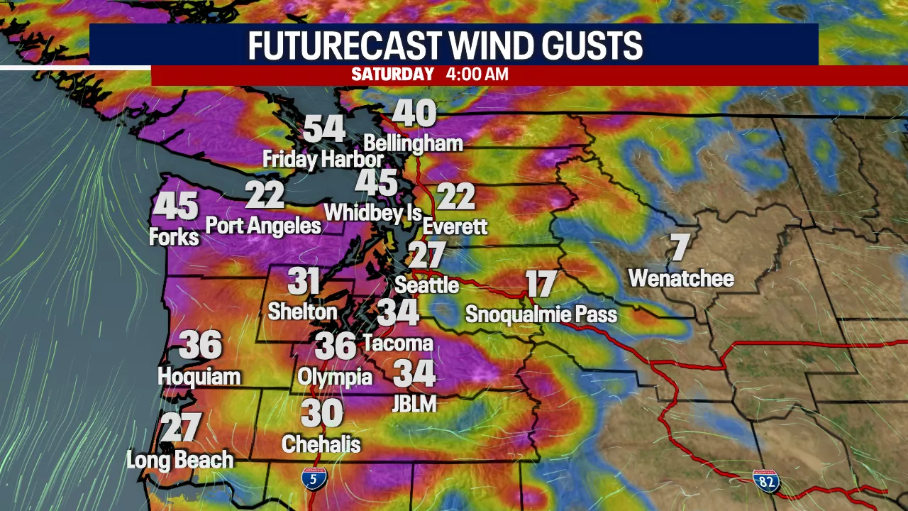 Seattle weather: Rain and gusty wind to hit Friday night