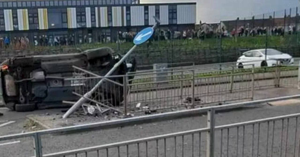 East Kilbride driver ran away after crashing into pedestrian crossing barrier