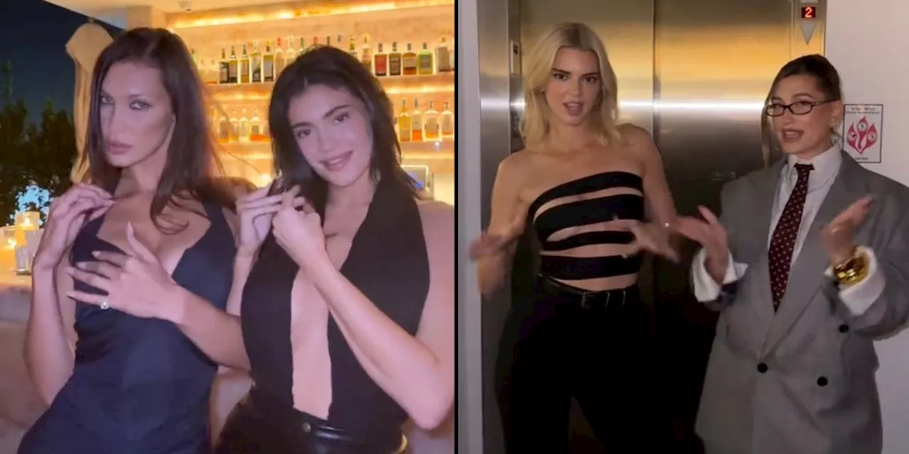 Kendall, Kylie, Hailey, and Bella Offer Their Own Takes on the Ultimate Party Girl Uniform