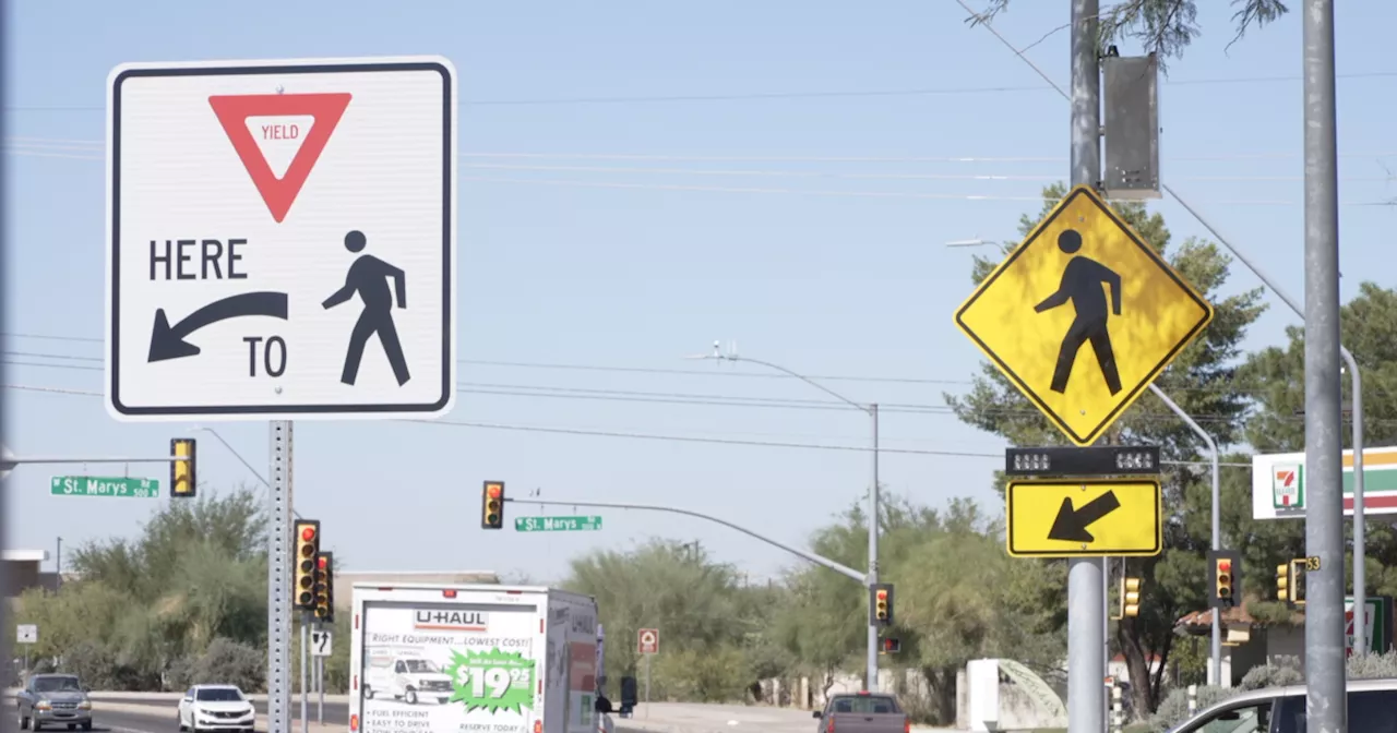 Safety improvements to Silverbell Road include new bike barriers, cross walks