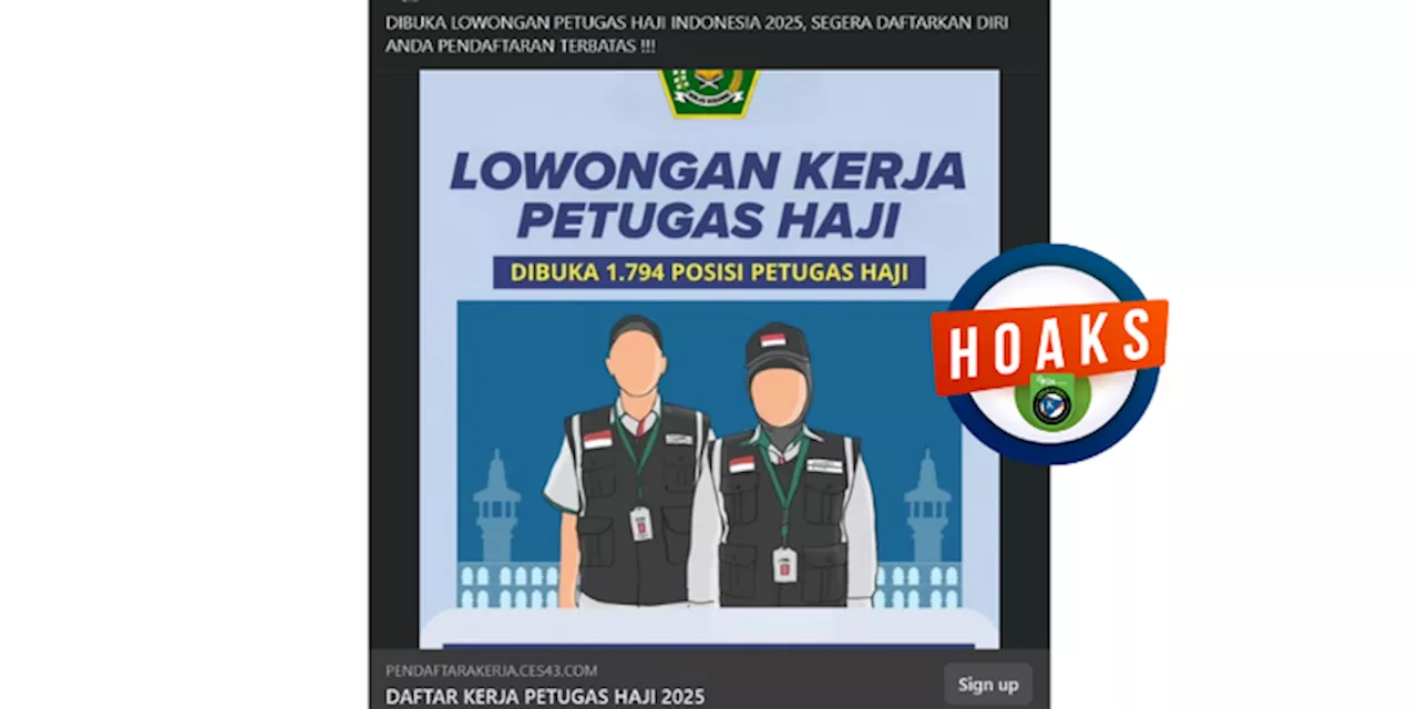 [VIDEO] Hoaks Pendaftaran Rekrutmen Petugas Haji 2025, Waspada Penipuan!