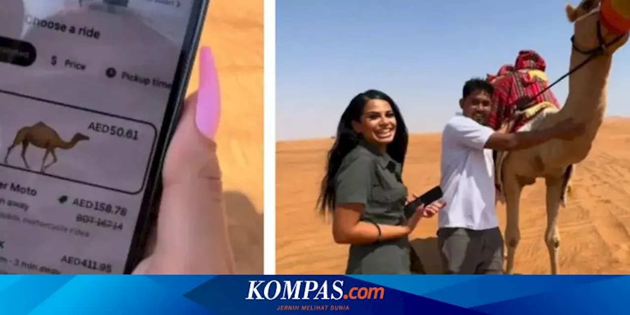 Viral Perempuan Memesan 'Uber Unta' di Gurun Dubai, Warganet Tak Percaya