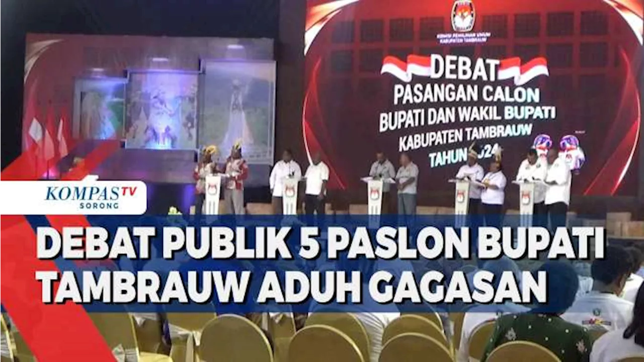 Sejumlah Isu Penting Jadi Bahasan Lima Paslon Saat Debat Publik KPU Tambrauw