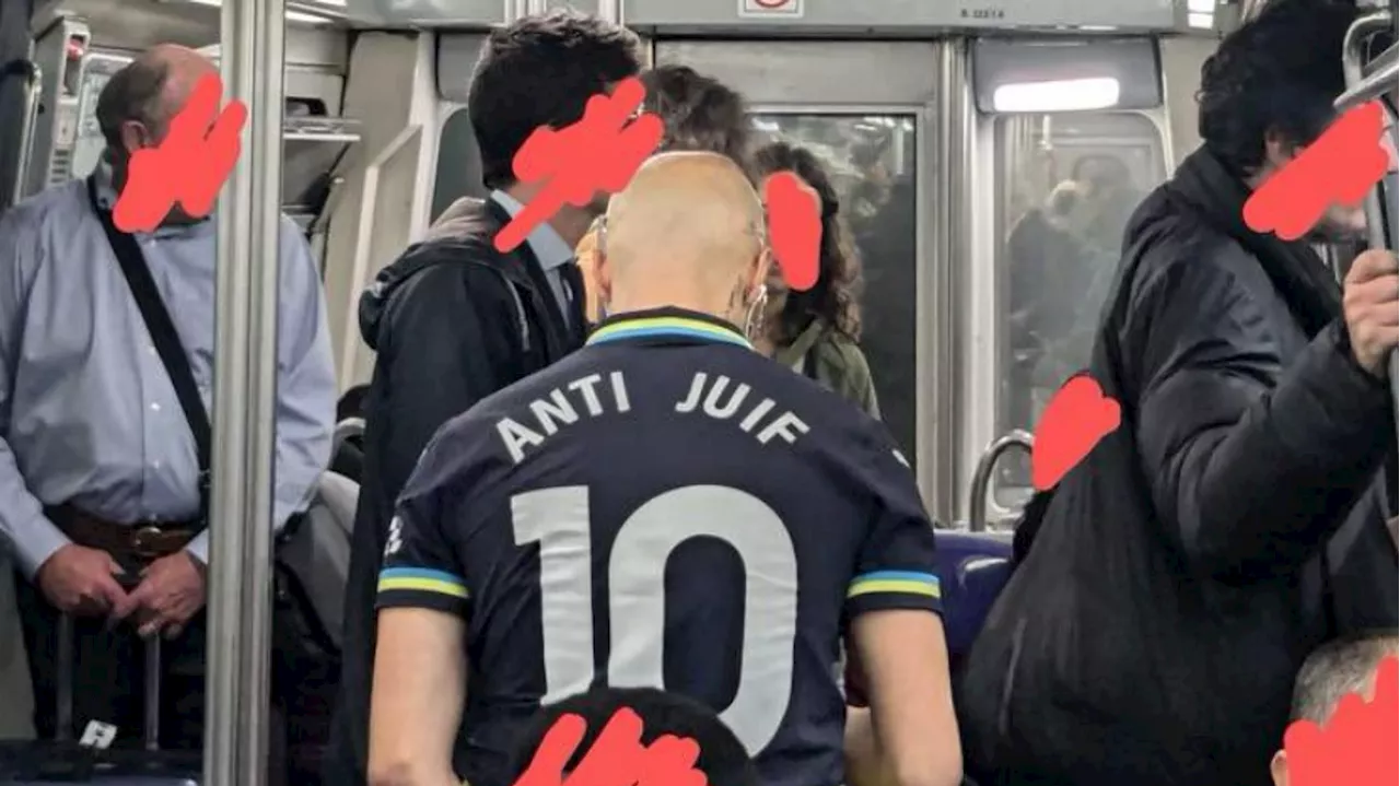 À Paris, l’homme porteur d’un maillot « anti juif » dans le métro a été interpellé