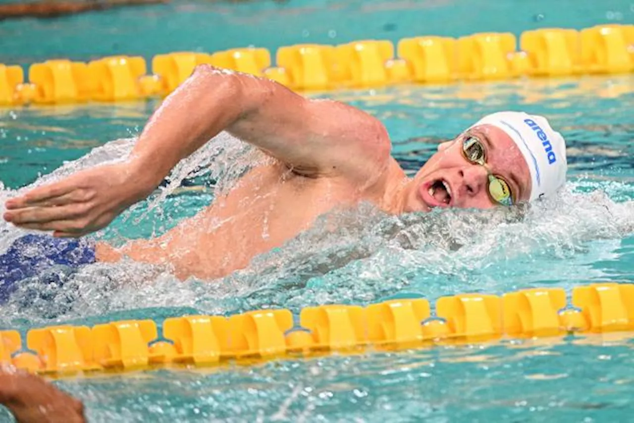 Léon Marchand premier ex aequo avec Noè Ponti du 100 m 4 nages à Incheon