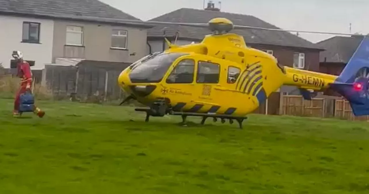 LIVE: Street taped off and air ambulance scrambled amid major collision