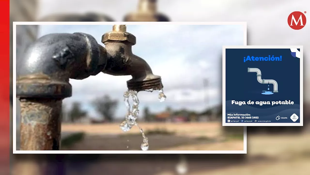 SIAPA anuncia corte de agua en algunas colonias de Zapopan hoy 24 de octubre