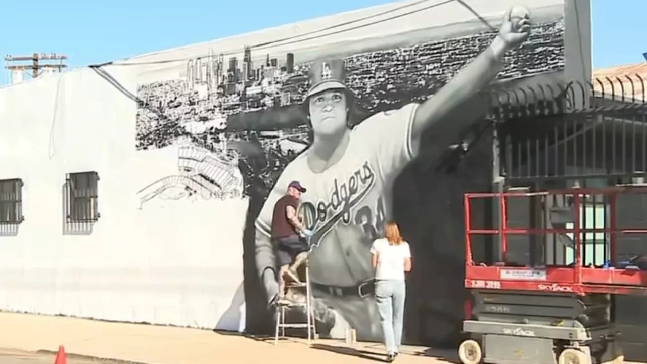 Famed LA artists working on murals honoring Dodgers icon Fernando Valenzuela