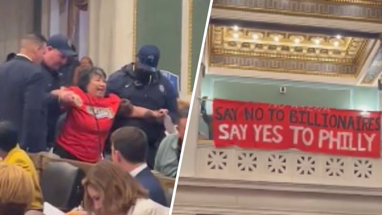 Protesters interrupt Philly City Council meeting on proposed Sixers arena